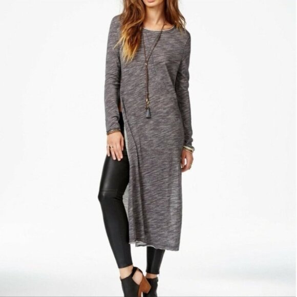 Free People To The Max Sweatshirt Tunic Dress - Picture 1 of 15